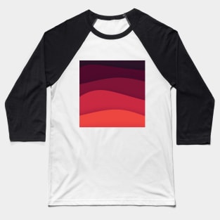 Minimalist red waves Baseball T-Shirt